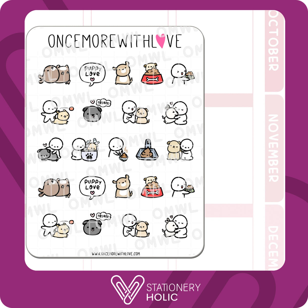 Once More With Love - Stickers - Puppy Love