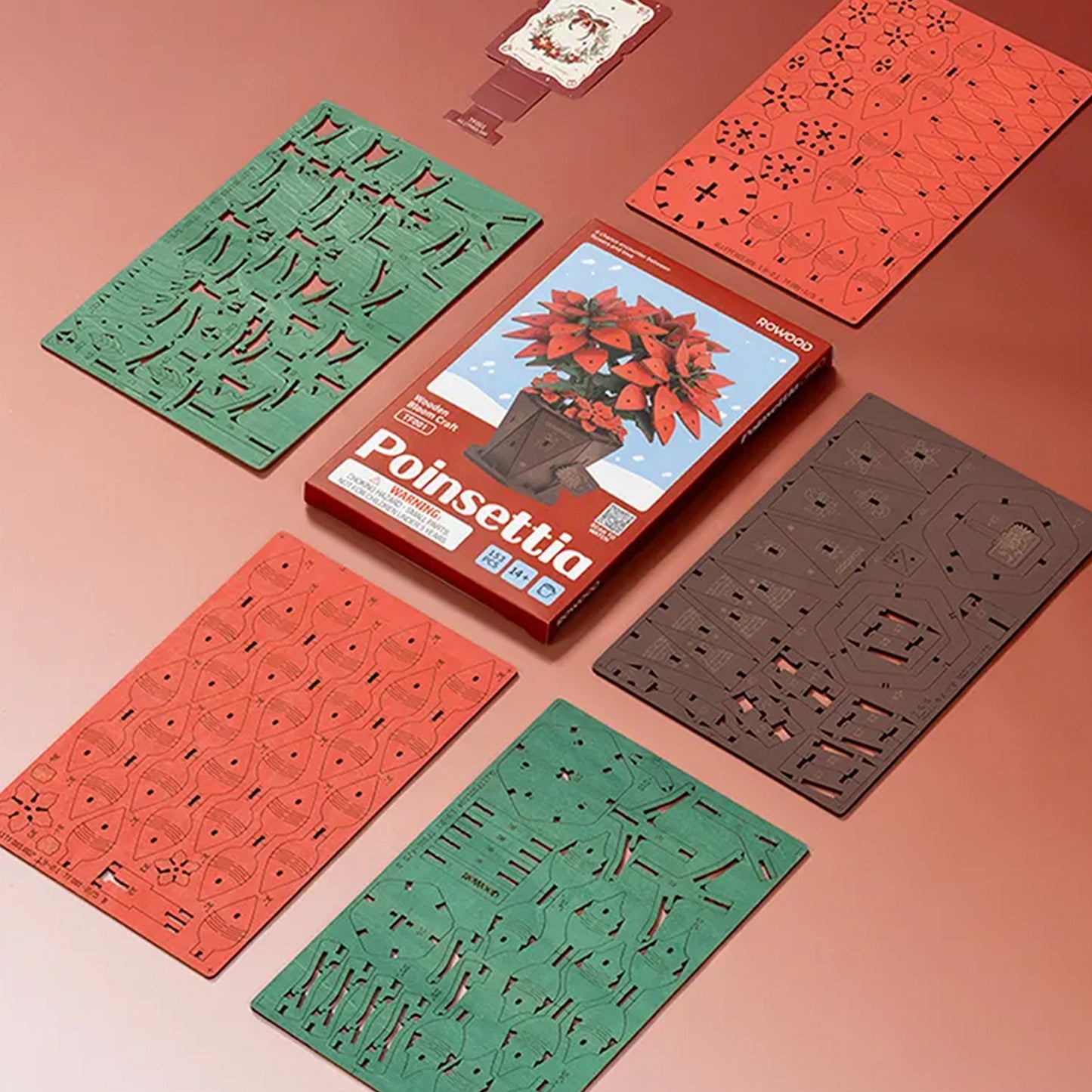 Rolife - Wooden Flowers - Poinsettia