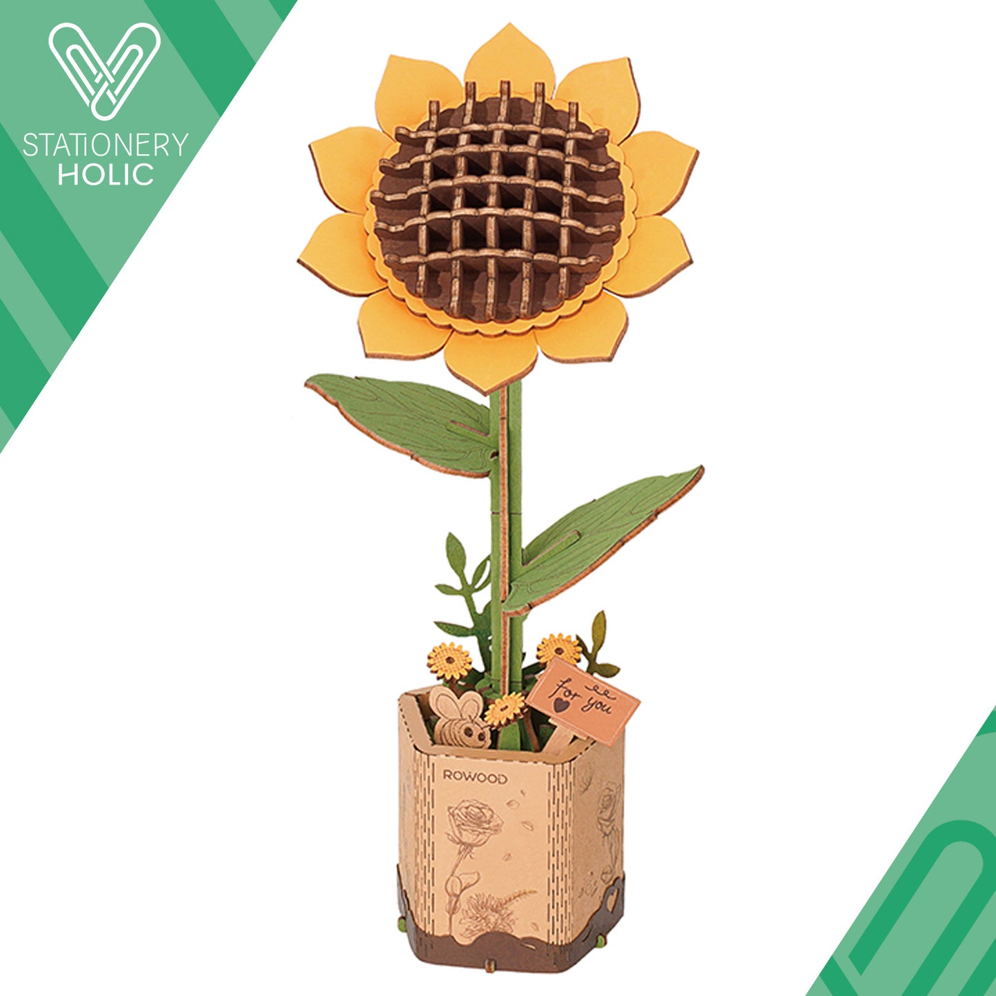 Rolife - Wooden Flowers - Sunflower