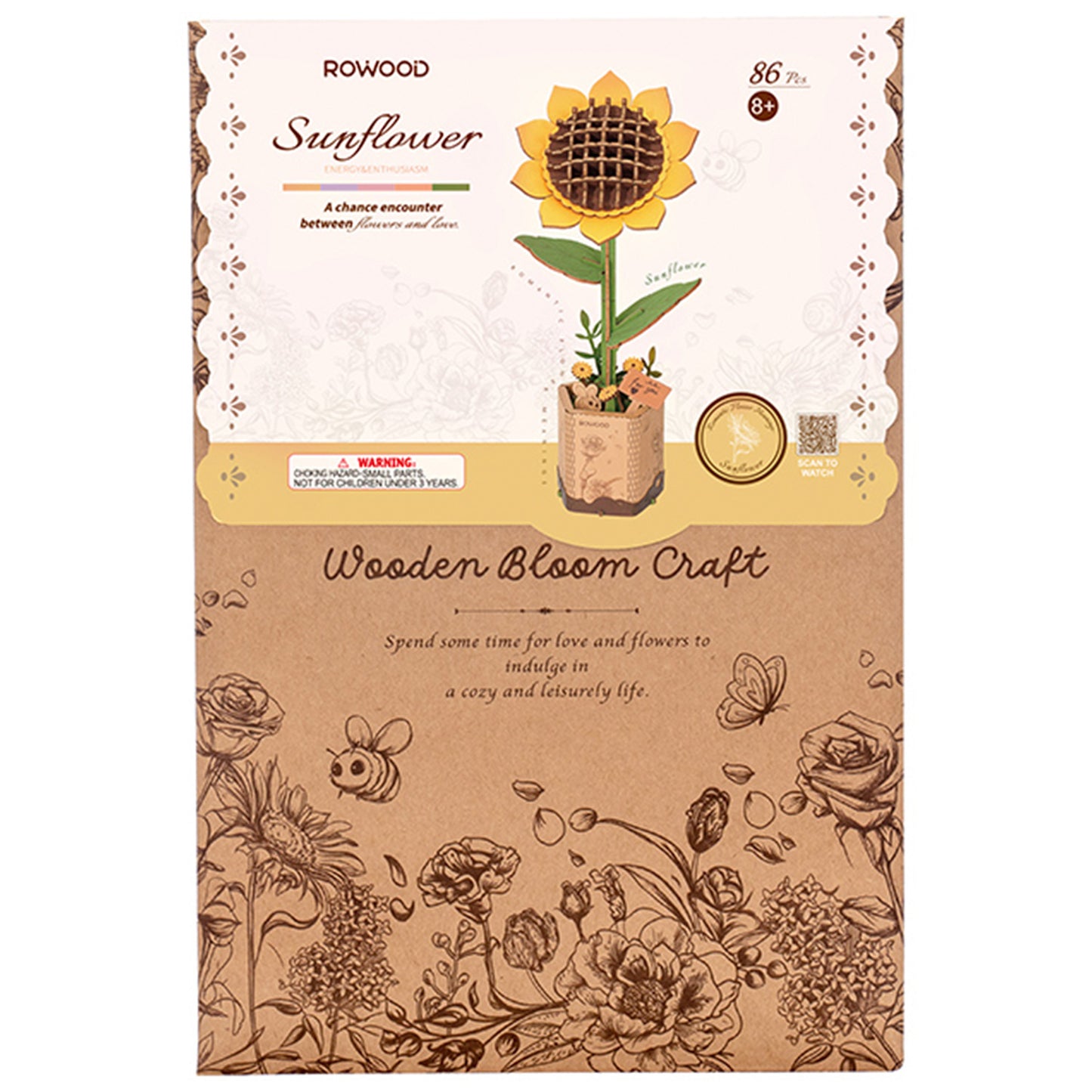 Rolife - Wooden Flowers - Sunflower