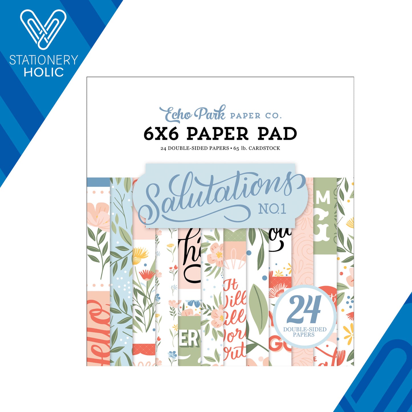 Echo Park - Bloc Papel 6 x 6 - Salutations No. 1