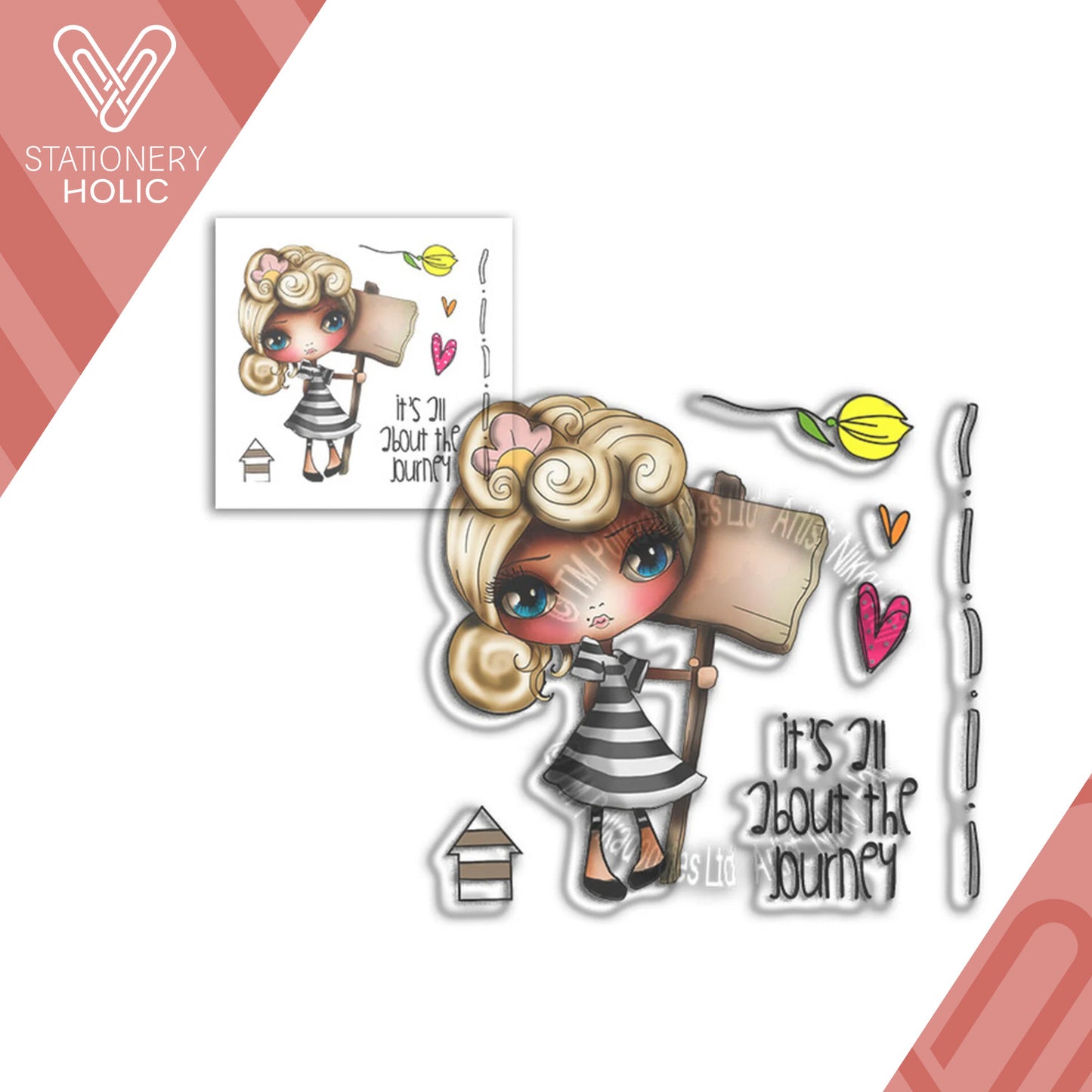 Polkadoodles - Sellos 4 x 4 - All About The Journey