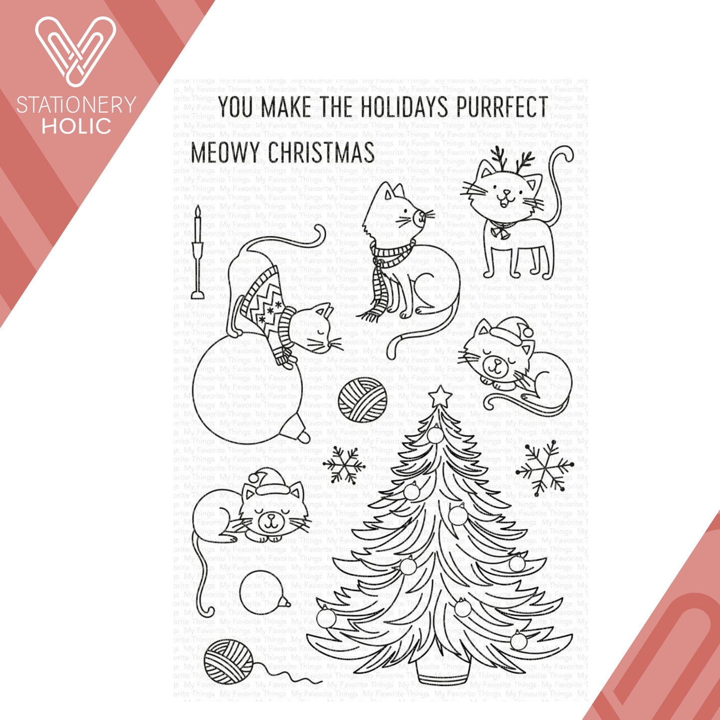 My Favorite Things - Sellos - Meowy Christmas
