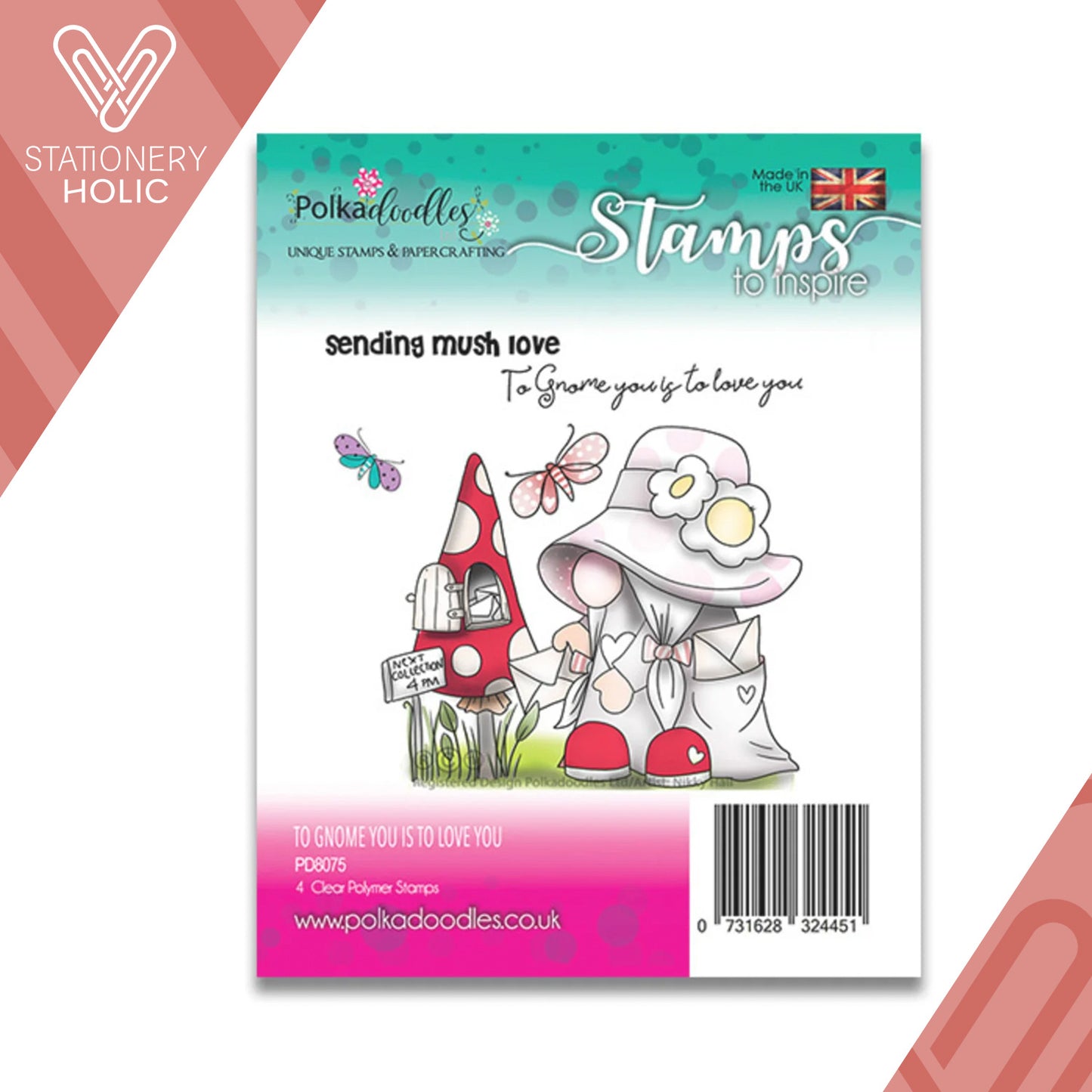 Polkadoodles - Sellos 4 x 4 - To Gnome Is To Love You