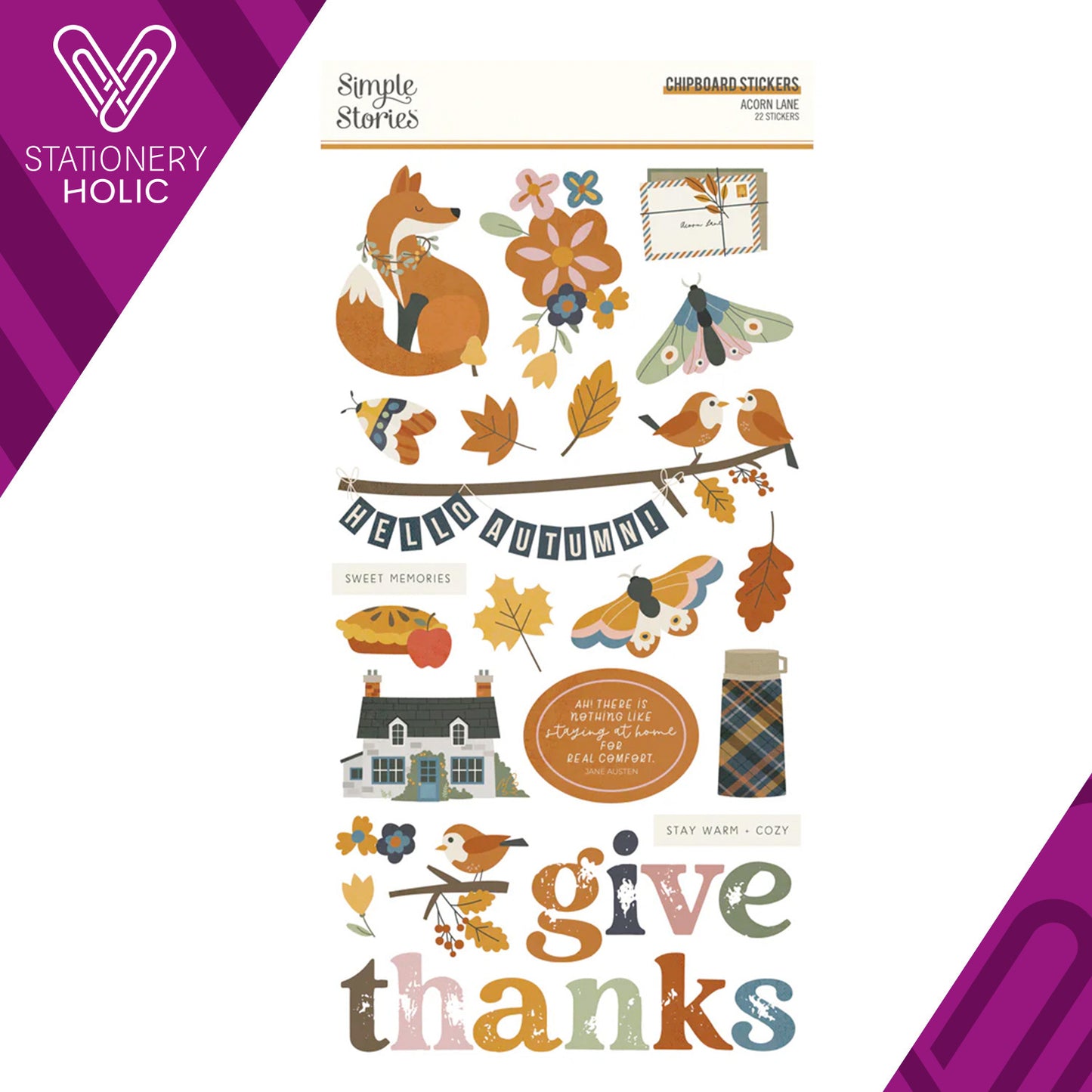 Simple Stories - Chipboards 6 x 12 - Acorn Lane
