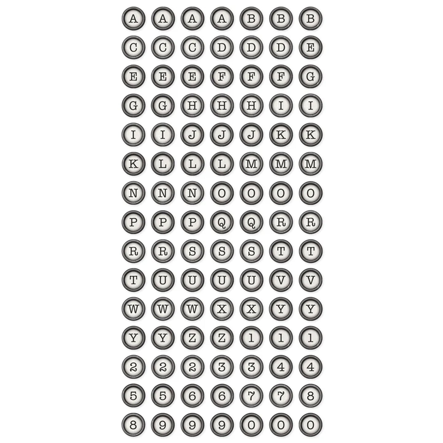 Simple Stories - Foam Stickers 6 x 12 - Type Keys