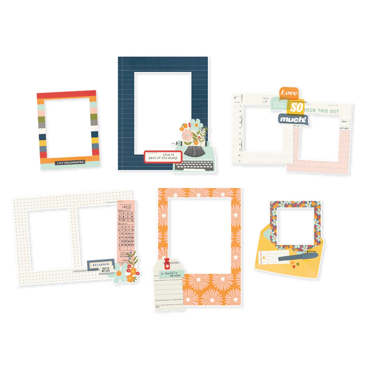 Simple Stories - Chipboard Frames - For The Record