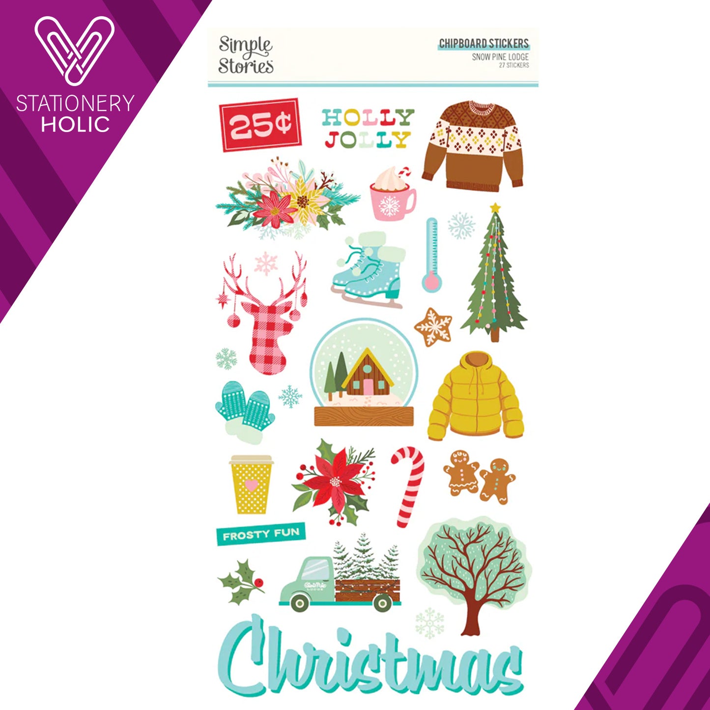 Simple Stories - Chipboards 6 x 12 - Snow Pine Lodge