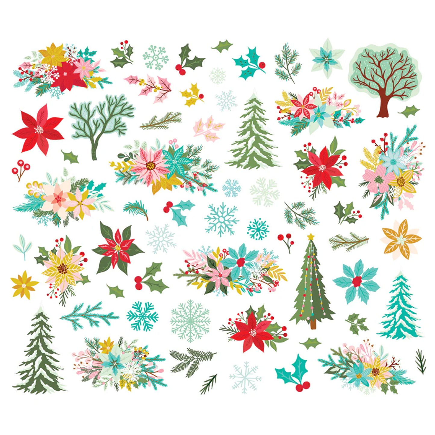 Simple Stories - Floral Bits & Pieces - Snow Pine Lodge