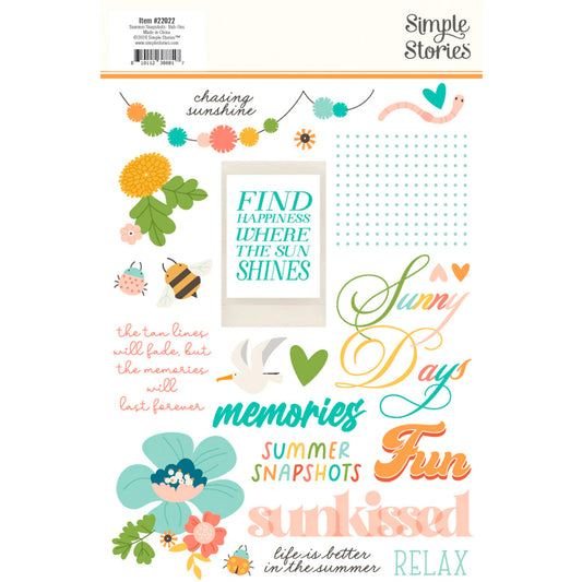 Simple Stories - Rub-ons - Summer Snapshots