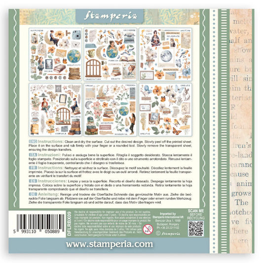 Stamperia - Rub-ons (6 hojas) - Secret Diary