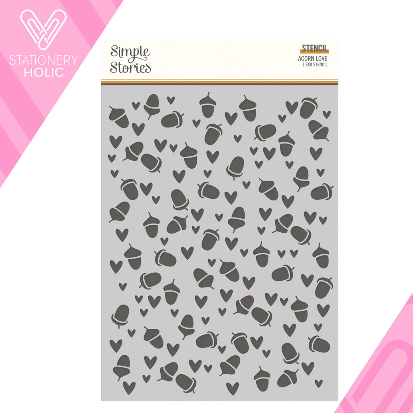 Simple Stories - Stencil 6 x 8 - Acorn Love