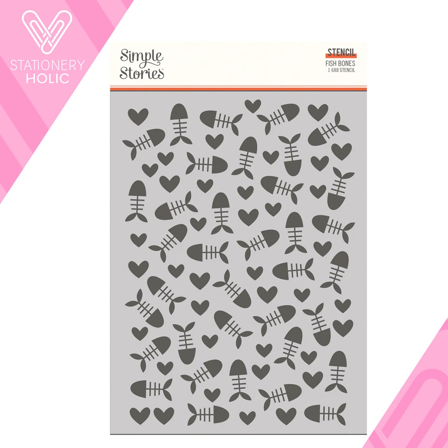 Simple Stories - Stencil 6 x 8 - Fish Bones