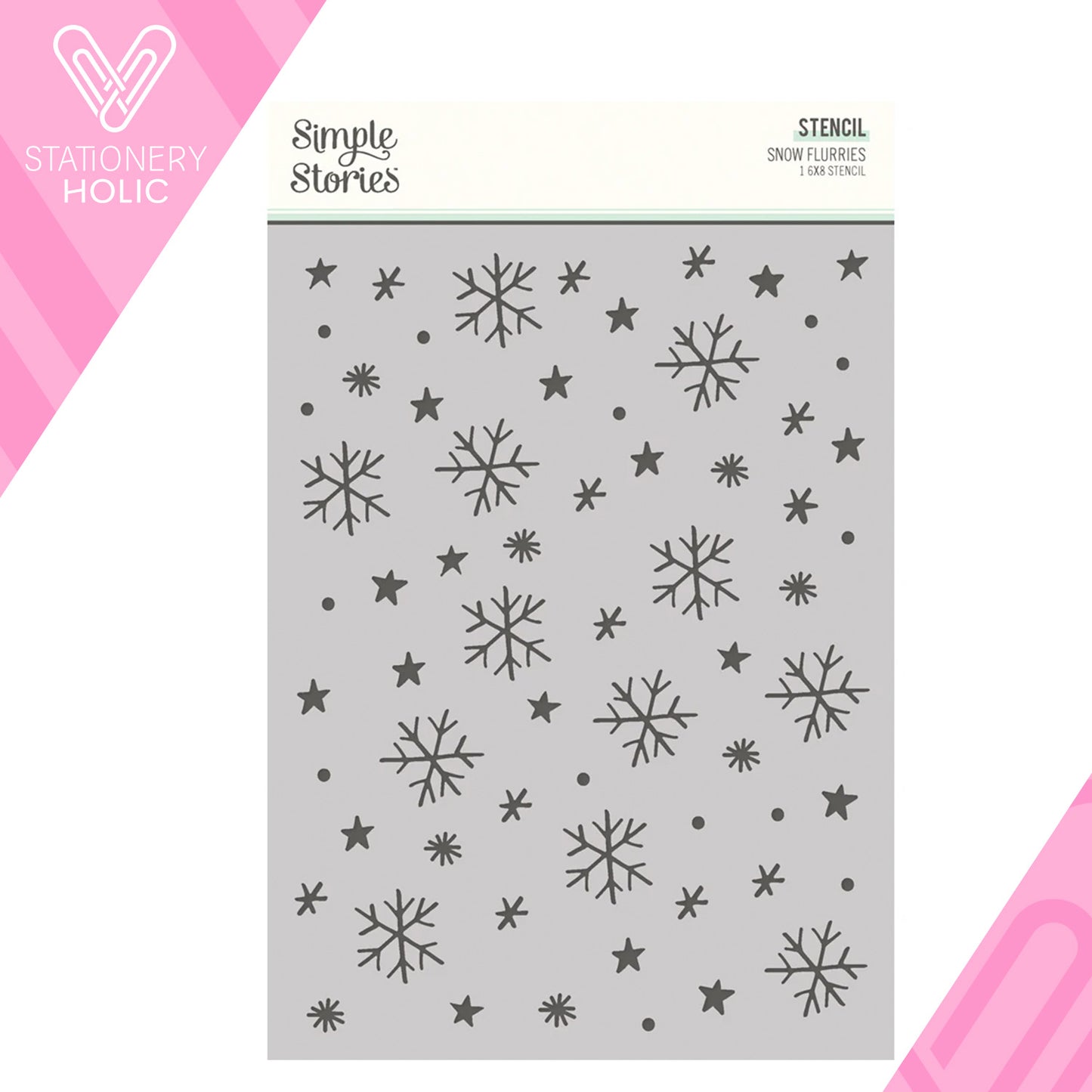 Simple Stories - Stencil 6 x 8 - Snow Flurries