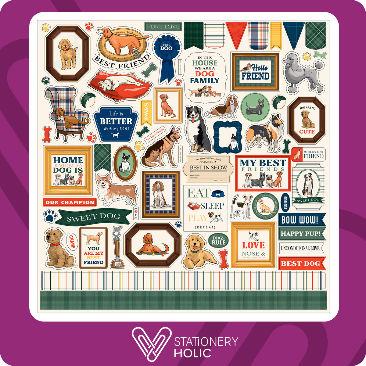Echo Park - Hoja de Stickers 12 x 12 - Best In Show