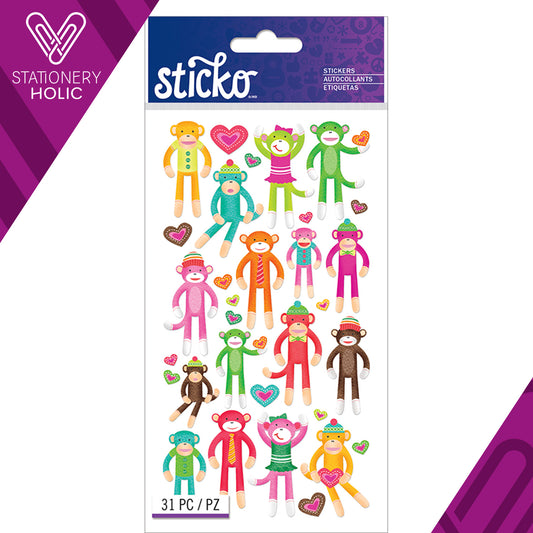 Sticko - Stickers - Sock Monkey