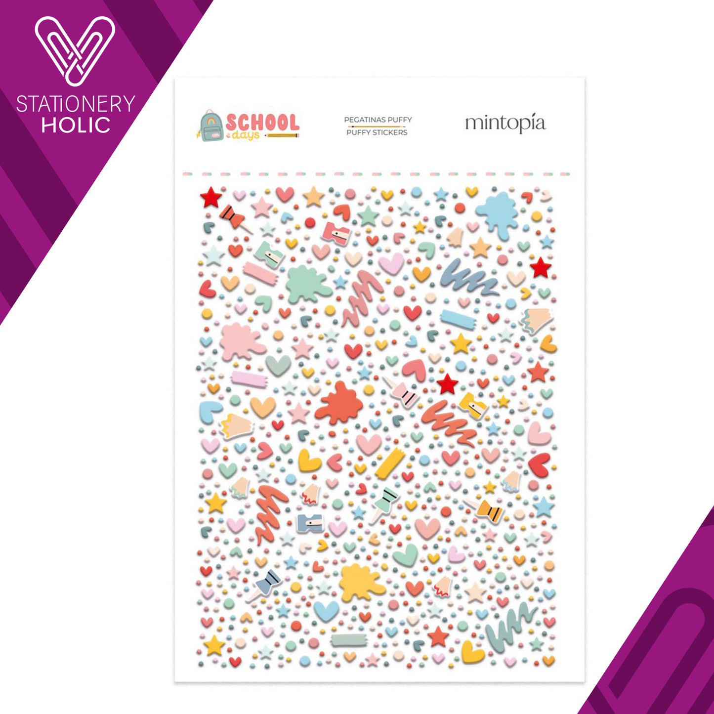 Mintopia - Puffy Stickers - School Days