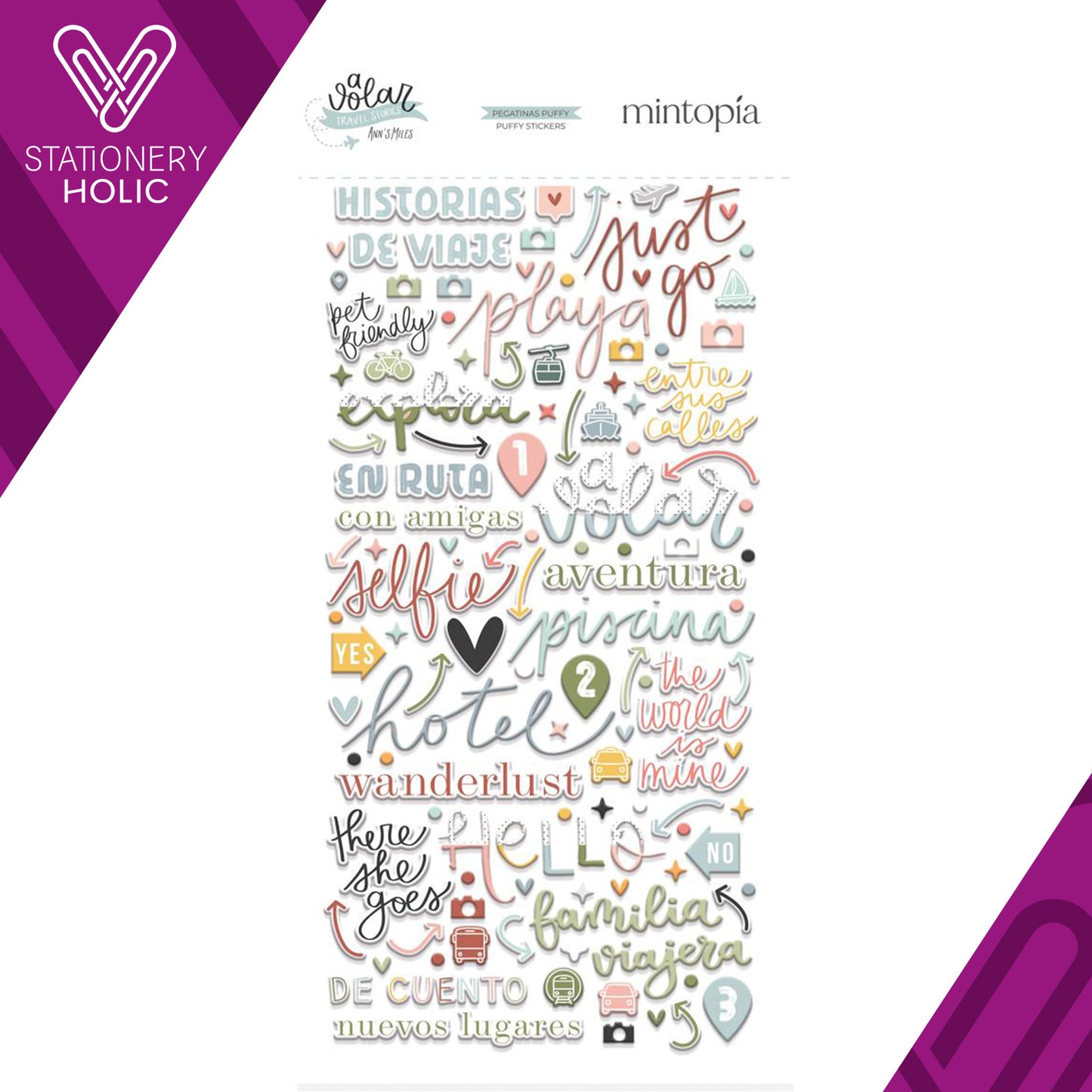 Mintopia - Puffy Stickers - A Volar Frases