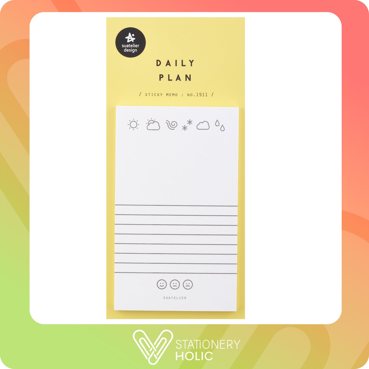 Suatelier - Sticky Notes - Daily Plan No. 1911