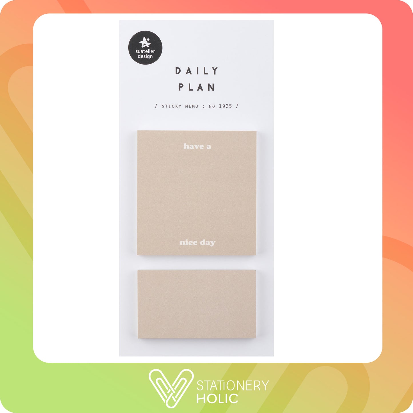 Suatelier - Sticky Notes - Daily Plan No. 1925