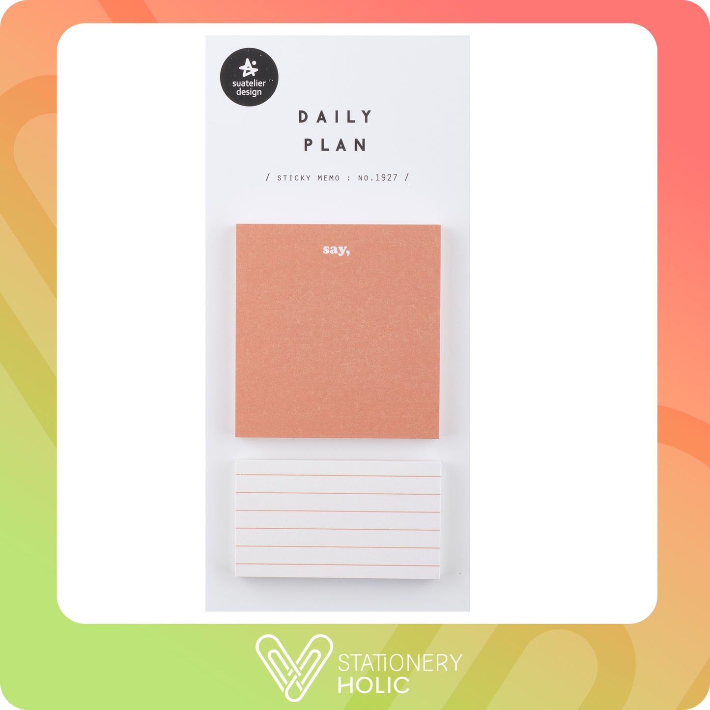 Suatelier - Sticky Notes - Daily Plan No. 1927