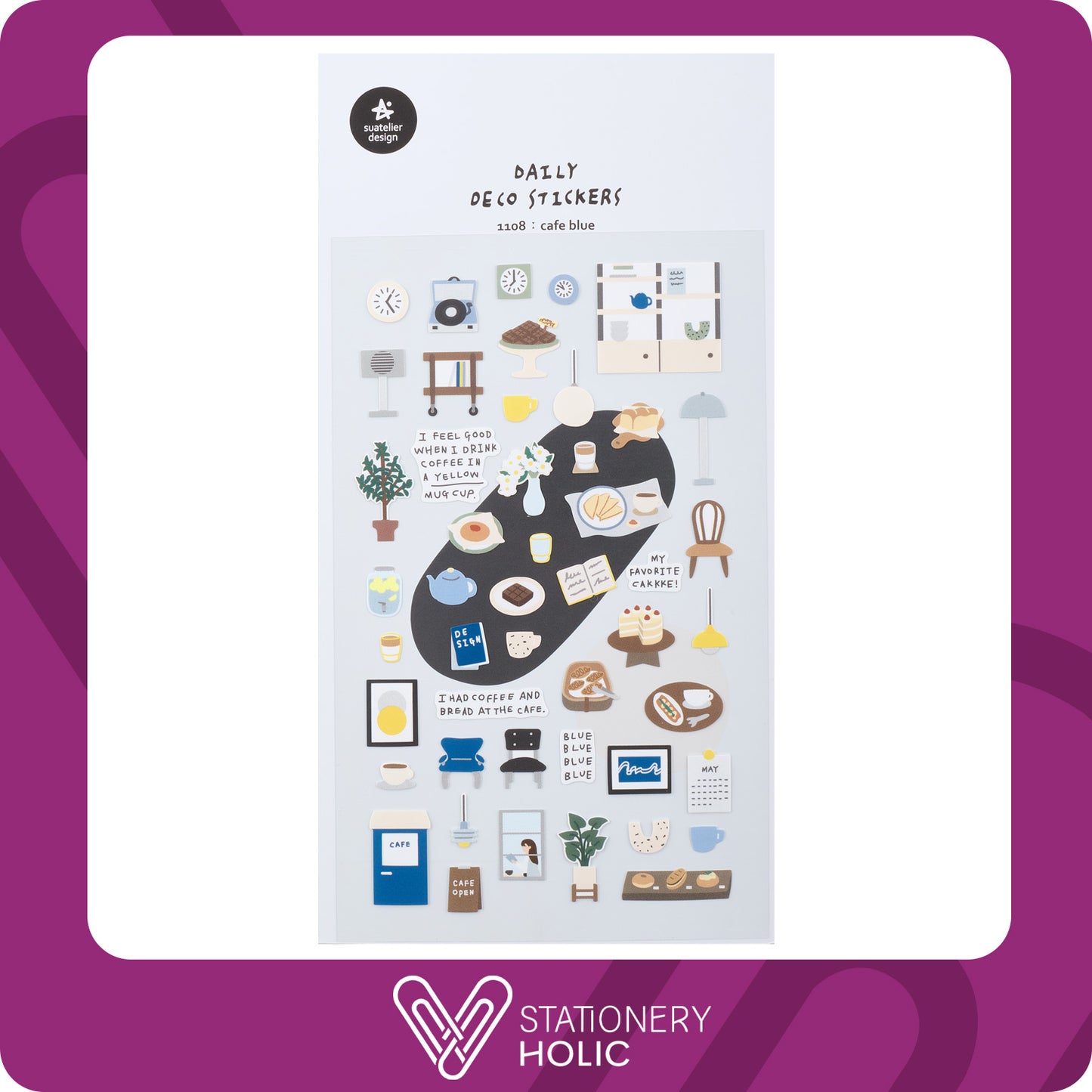 Suatelier - Stickers - Café Blue