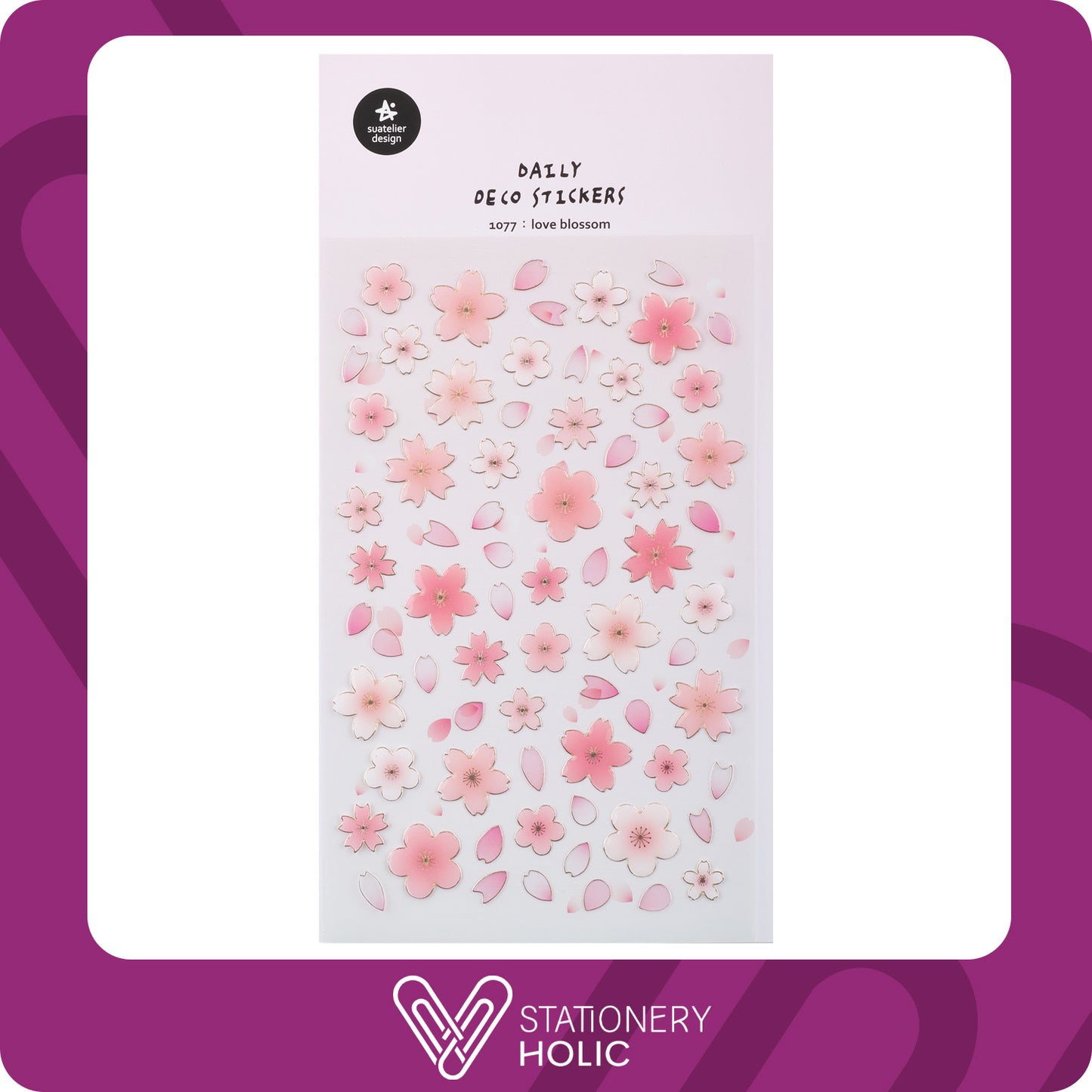 Suatelier - Stickers Enamel - Love Blossom