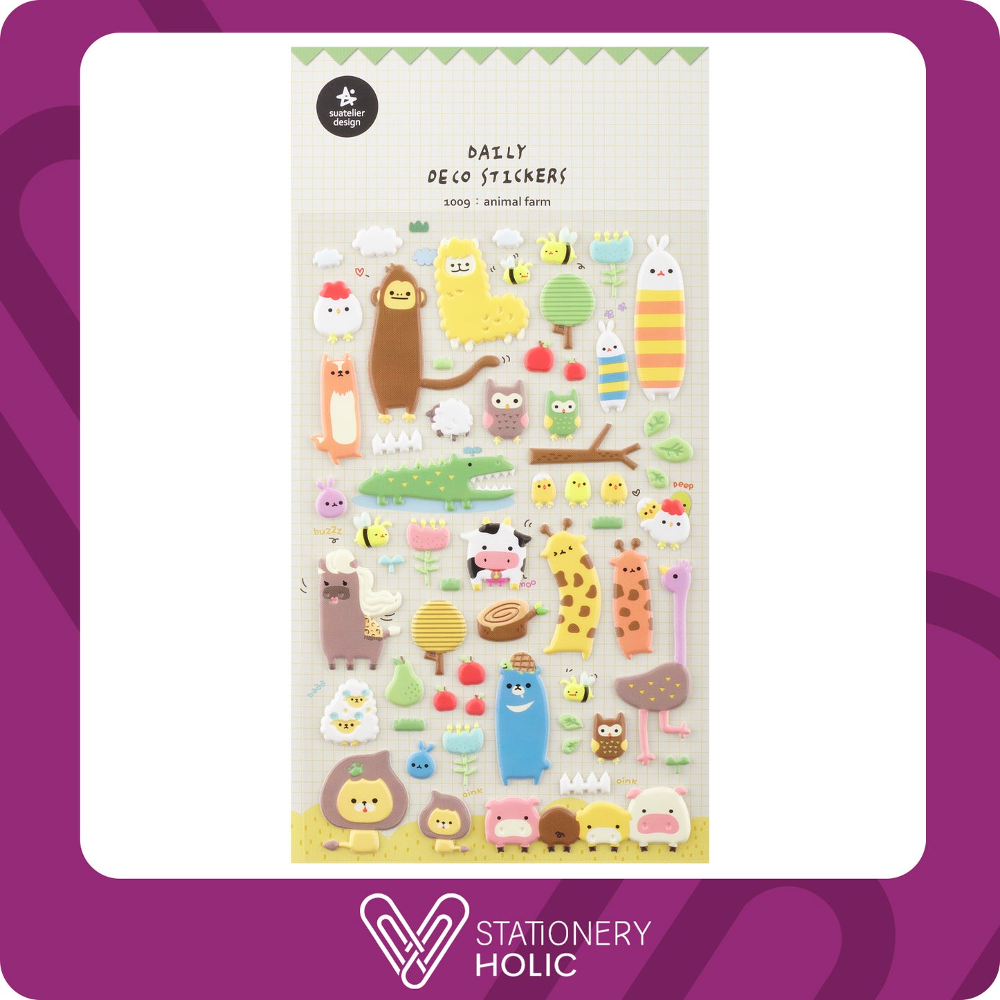 Suatelier - Stickers Puffy - Animal Farm