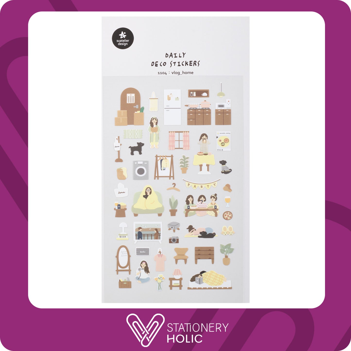 Suatelier - Stickers - Vlog_Home