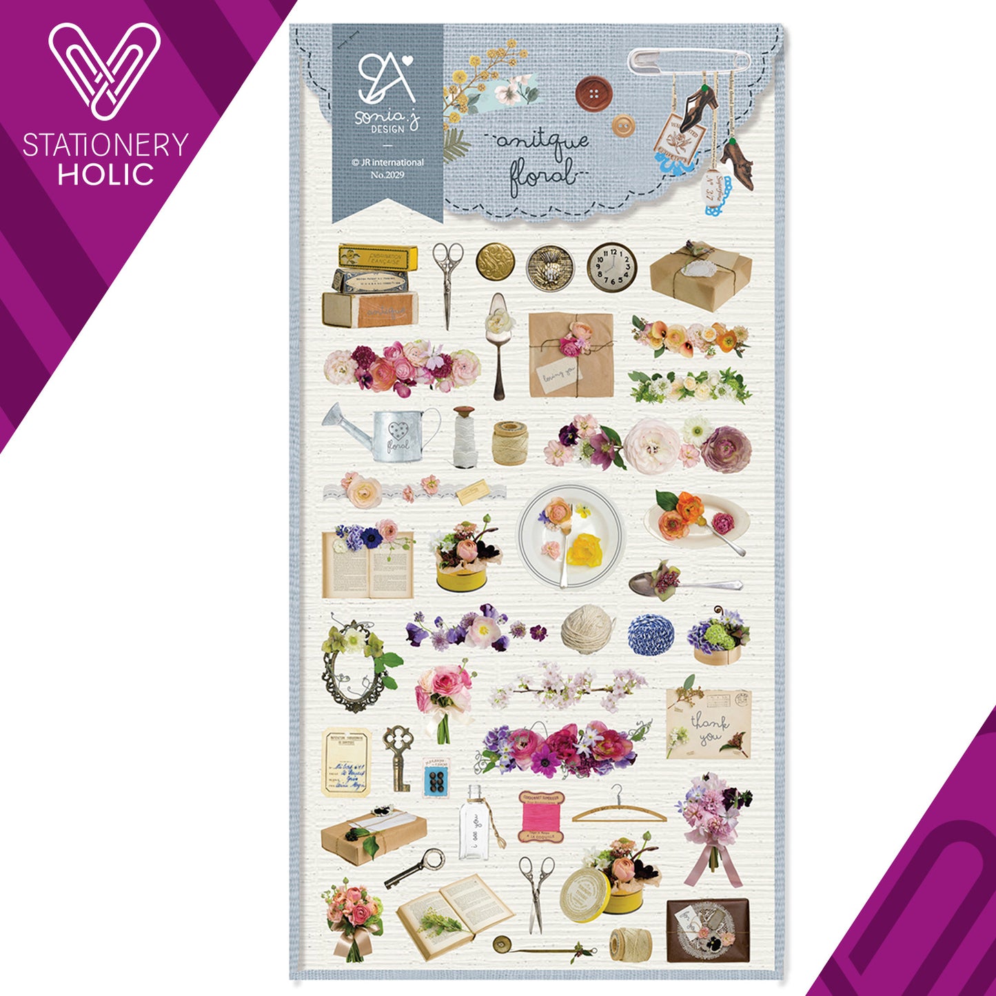 Suatelier - Stickers Sonia Design - Antique Floral
