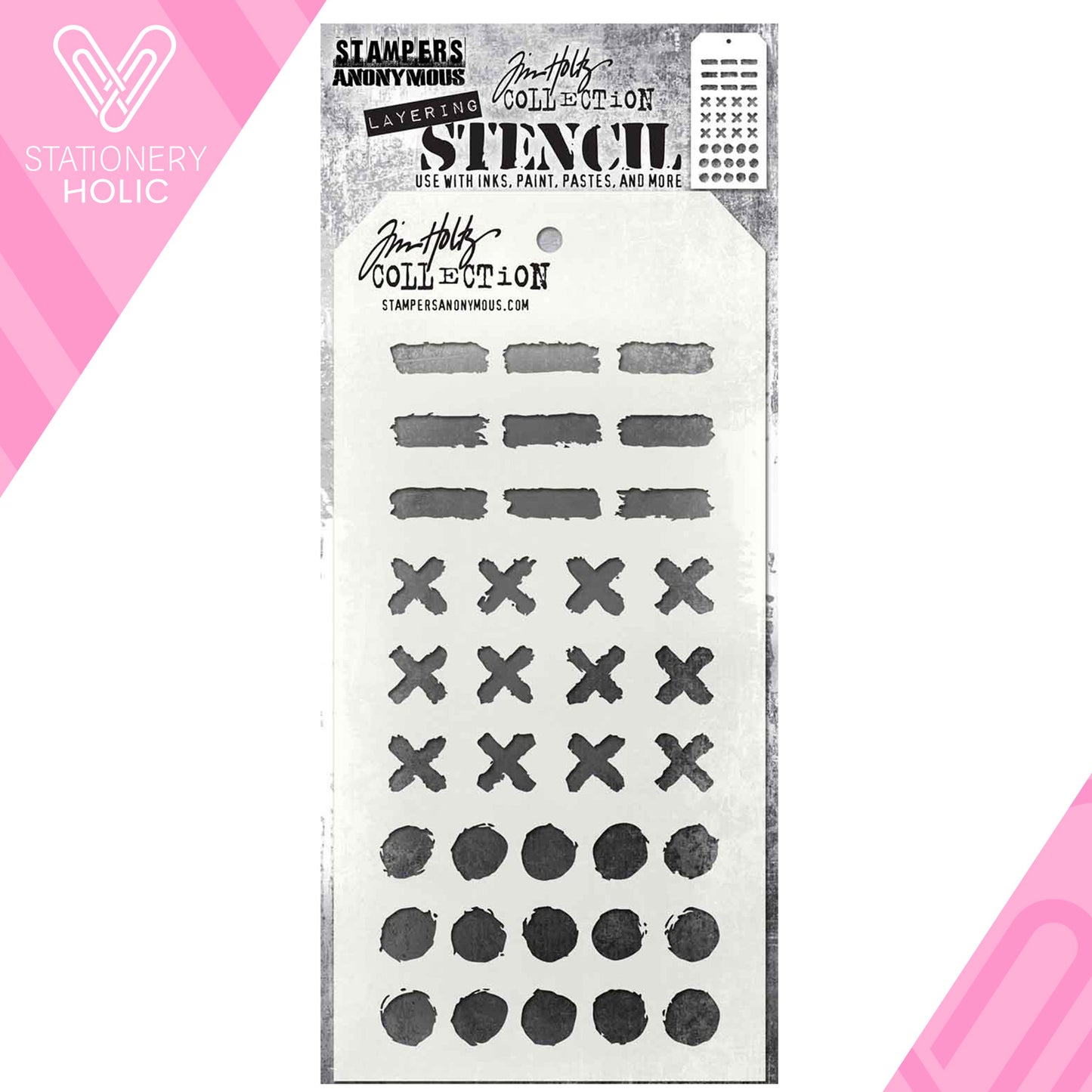 Tim Holtz - Stencil - Markings