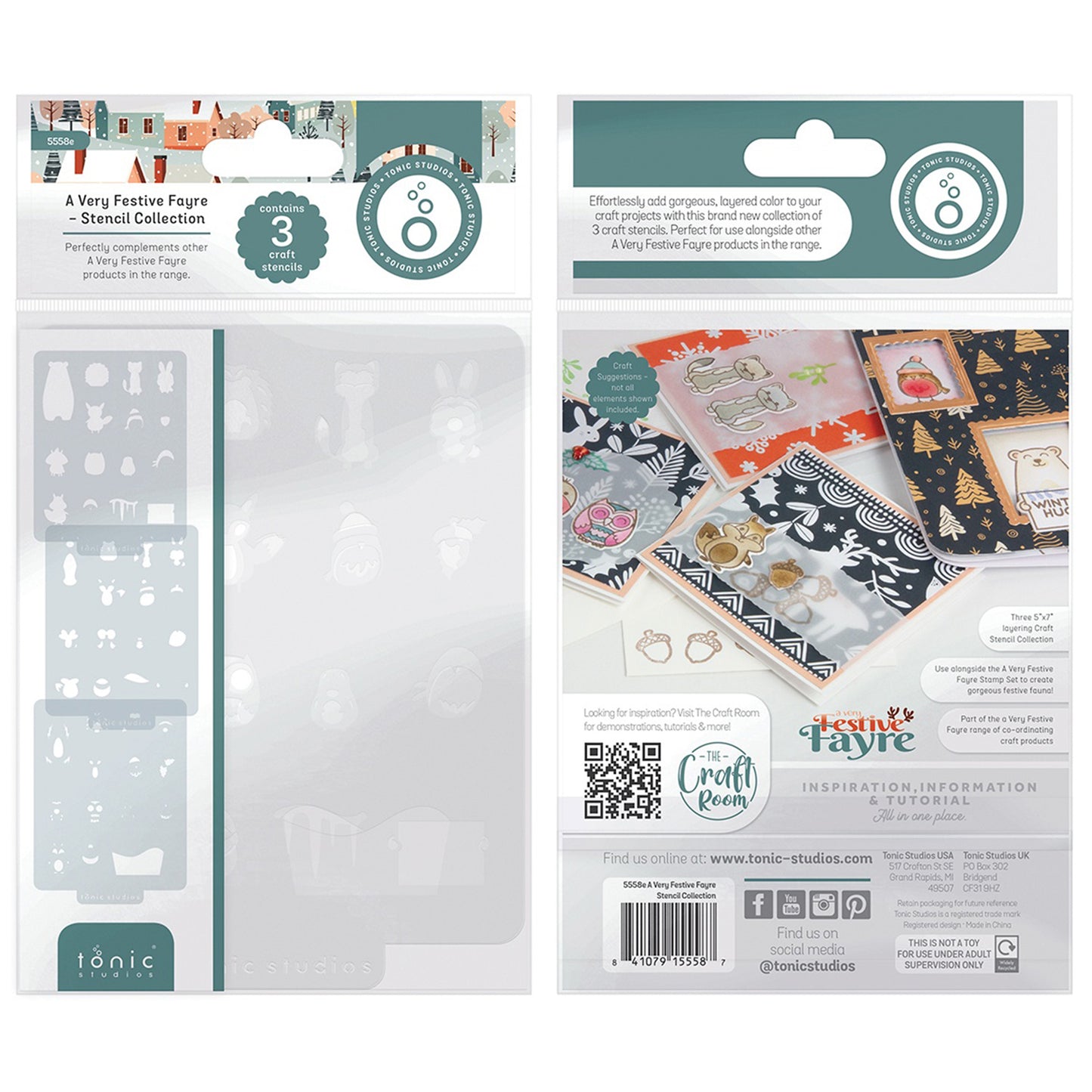 Tonic Studios - Stencil Set - A Very Festive Fayre