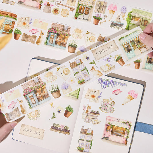 The Washi Tape Shop - Washi o PET Stickers L - Spring Café