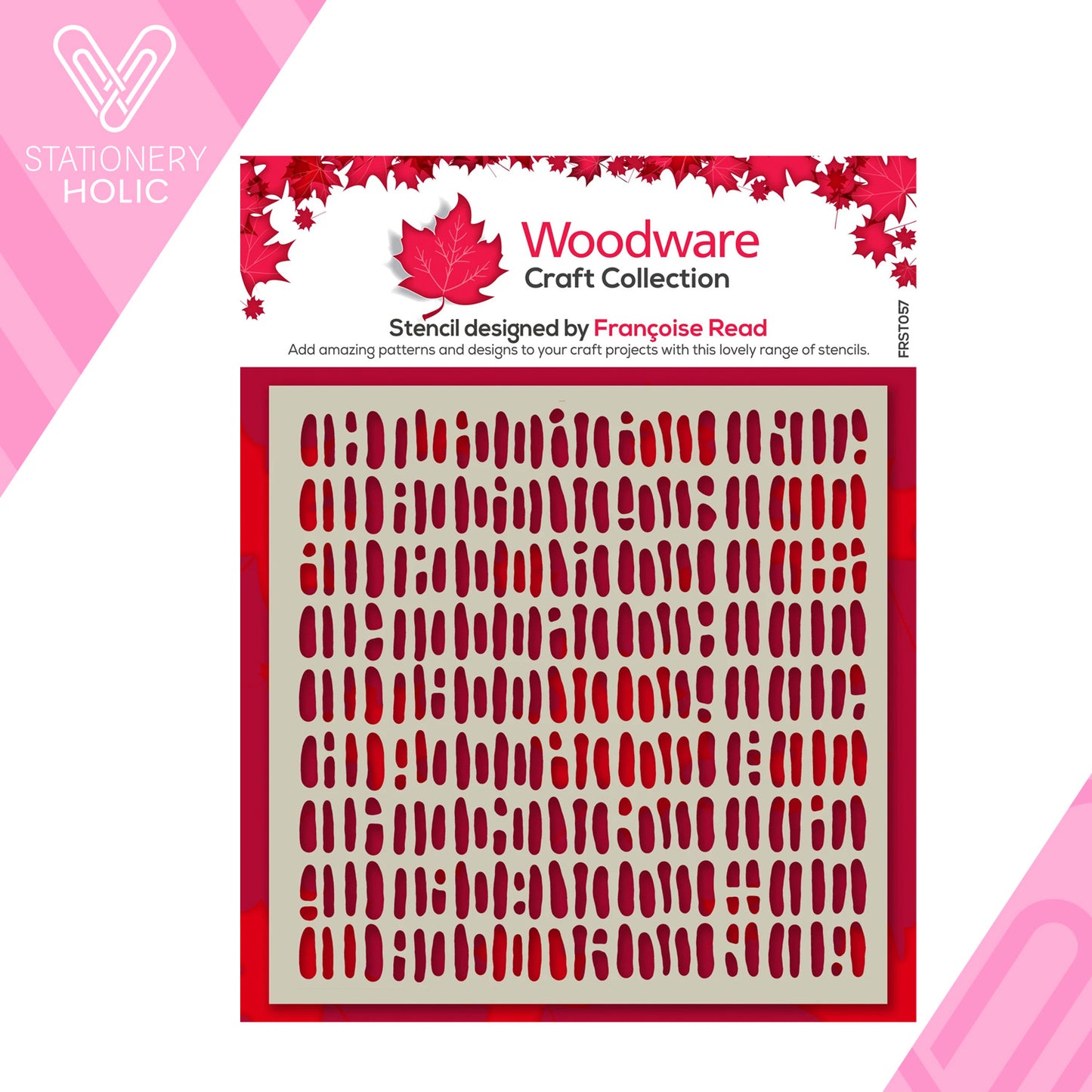 Woodware - Stencil 6 x 6 - Old Weave