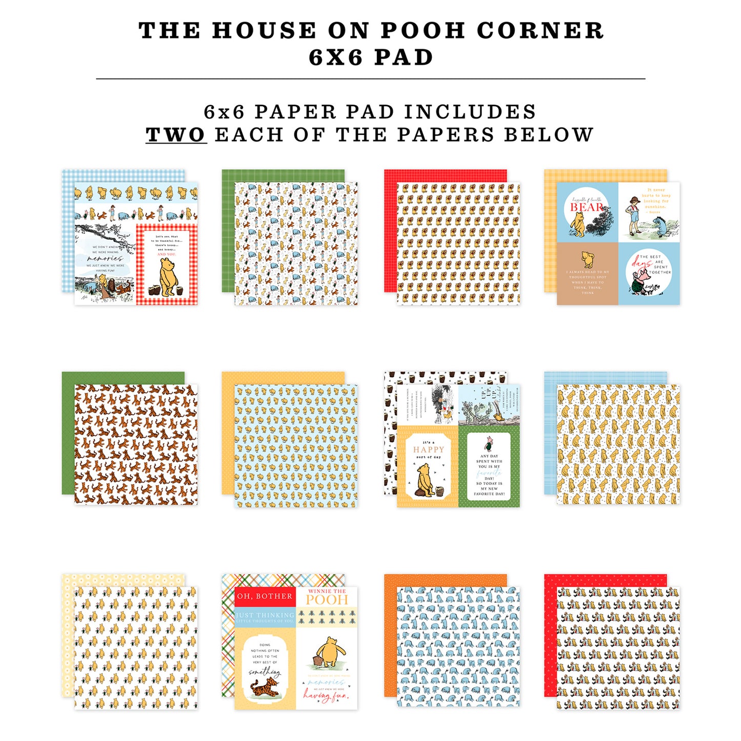 Echo Park - Bloc Papel 6 x 6 - The House At Pooh Corner