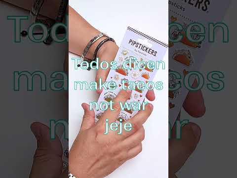 Pipsticks - Stickers 3x7" - Peace, Love & Tacos