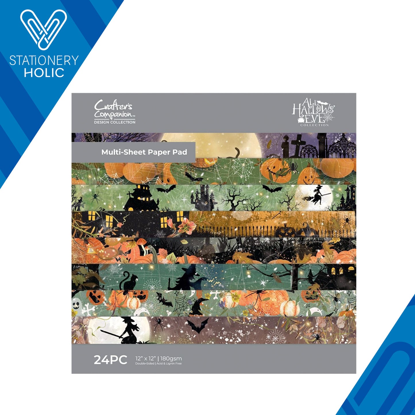 Crafter's Companion - Bloc Papel 12 x 12 - All Hallows Eve