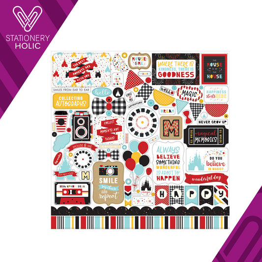 Echo Park - Hoja de Stickers 12 x 12 - Magical Adventure 2