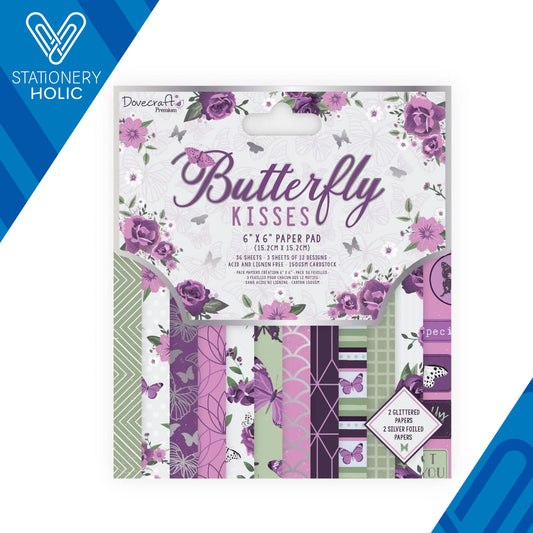 Dovecrafts - Bloc Papel 6 x 6 - Butterfly Kisses