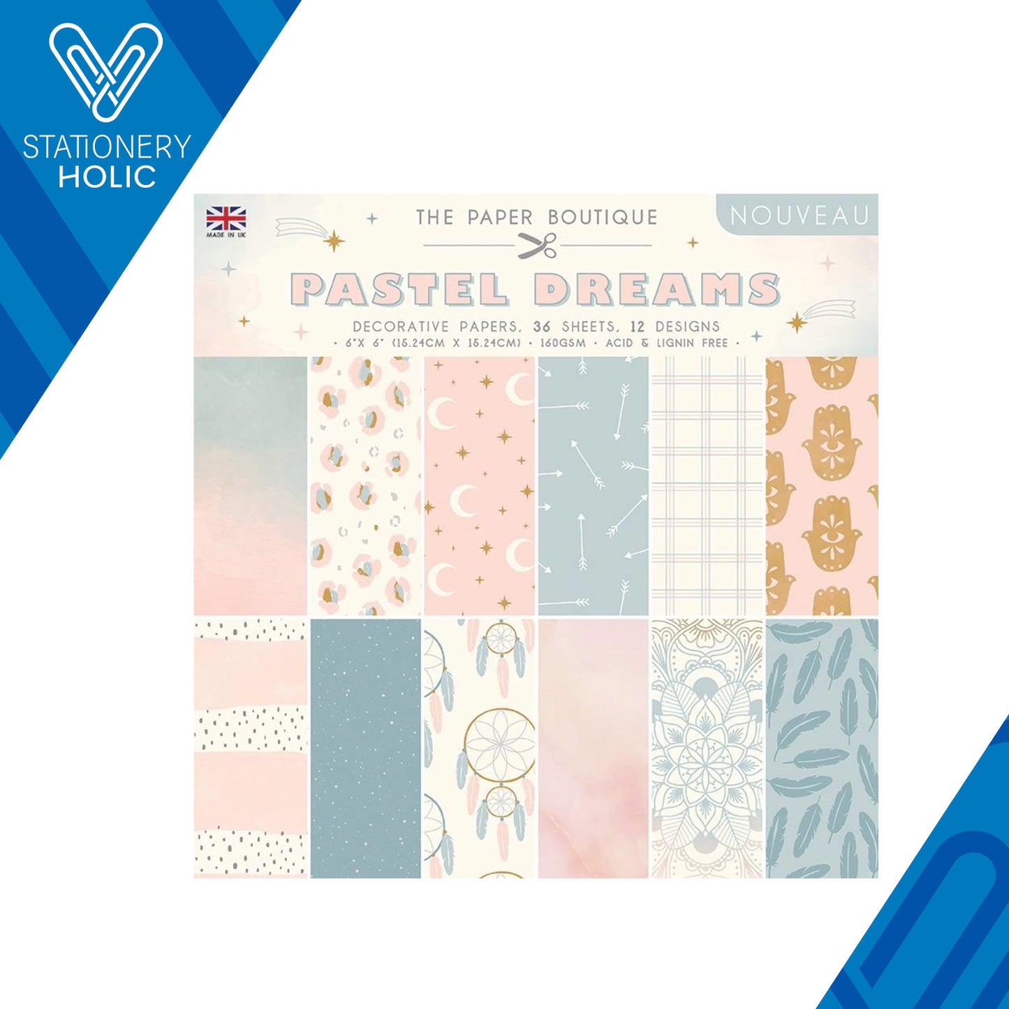 The Paper Boutique - Bloc Papel 6 x 6  - Pastel Dreams