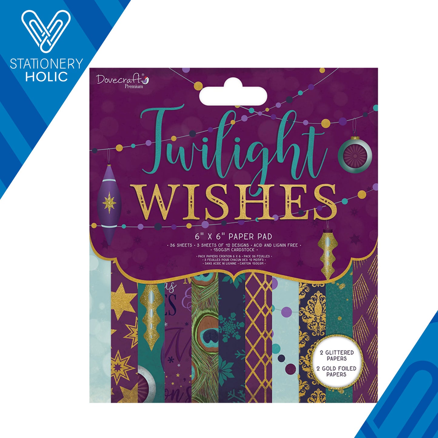 Dovecrafts - Bloc Papel 6 x 6 - Twilight Wishes