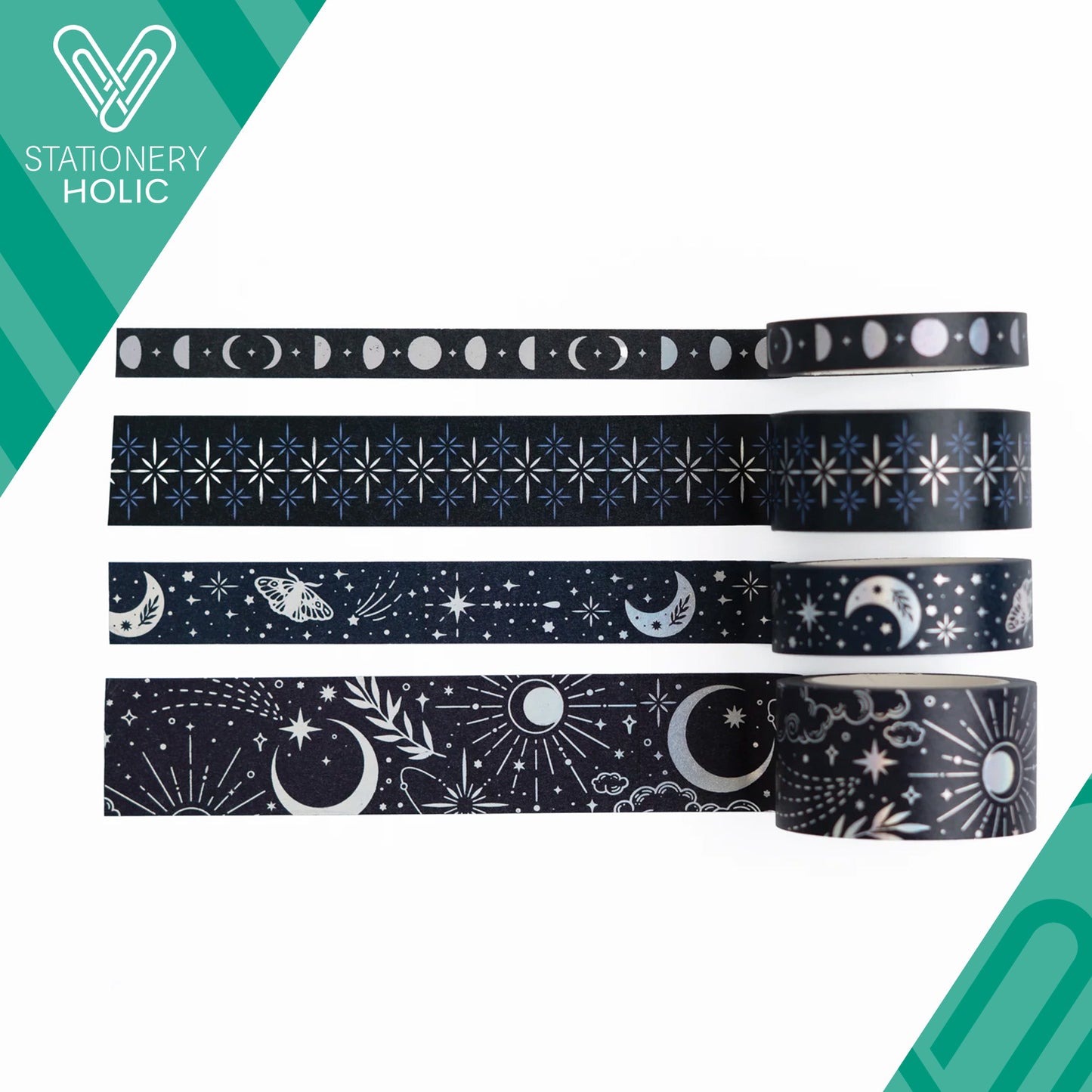 Archer & Olive - Set de Washi Tapes - Lunar Veil