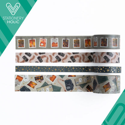 Archer & Olive - Set de Washi Tapes - Vintage Camera