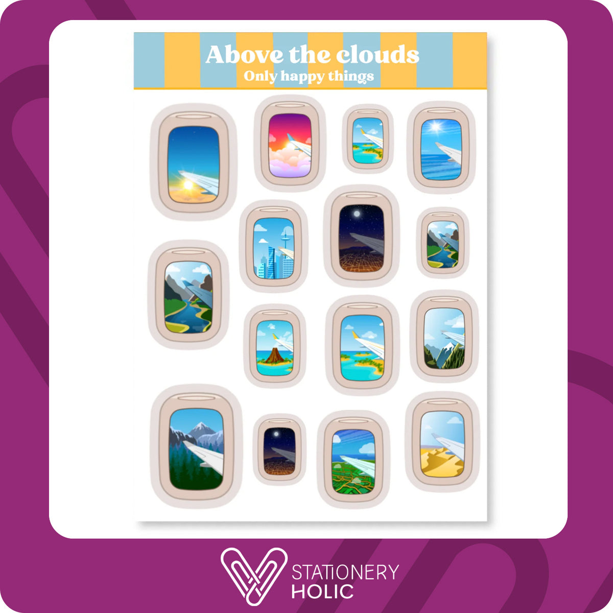 Only Happy Things - Stickers - Above The Clouds
