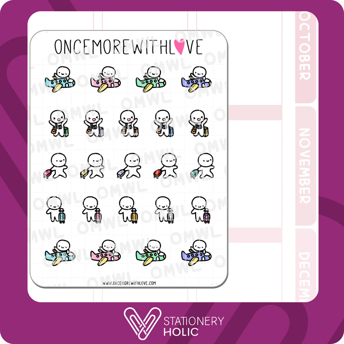 Once More With Love - Stickers - Airplane Travel
