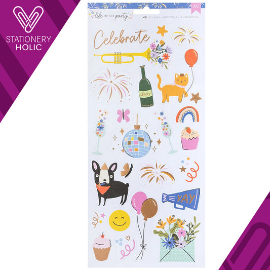 American Crafts - Stickers 6 x 12 - Life Of The Party