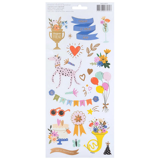American Crafts - Stickers 6 x 12 - Life Of The Party