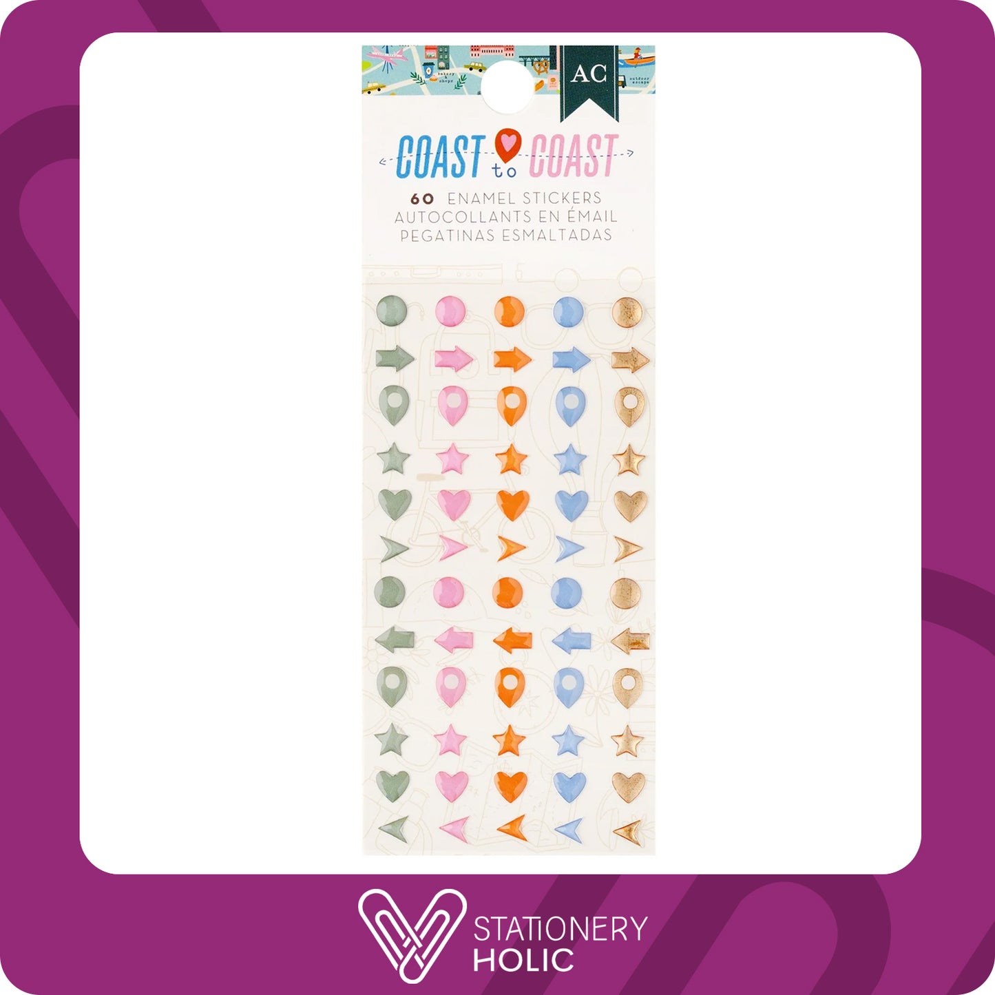 American Crafts - Enamel Dots - Coast To Coast
