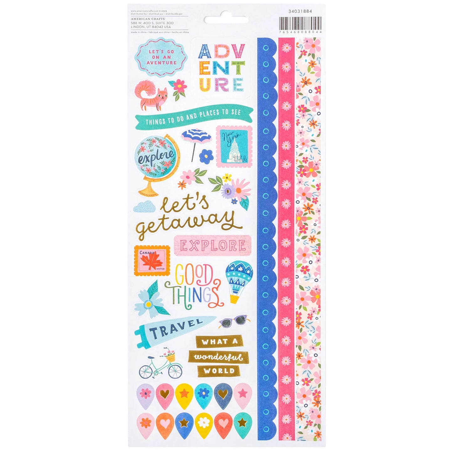 Paige Evans - Stickers 6 x 12 - Adventurous