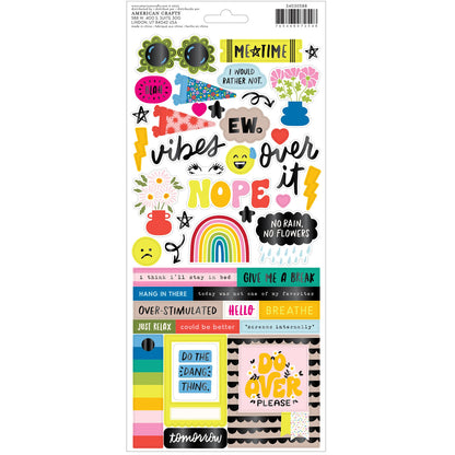 American Crafts - Stickers 6 x 12 - Whatevs